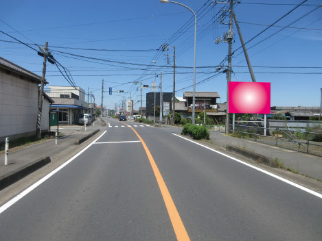 岩槻区・県道65号(御成街道)工業団地入口付近