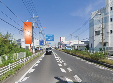 越谷市・Ｒ４号バイパス南荻島交差点手前