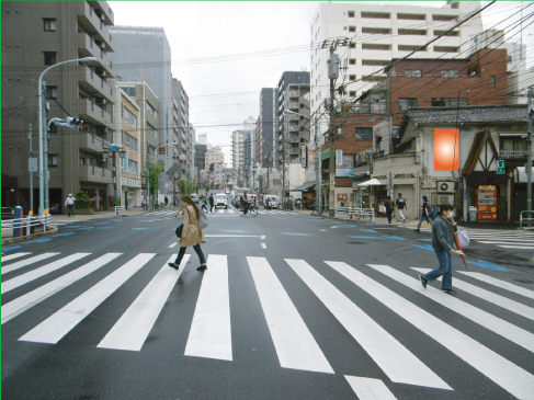 東京都北区・国道455号(本郷通り) 霜降橋交差点