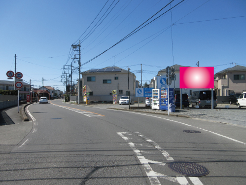 上尾市・瓦葺小学校手前及び春岡幼稚園先