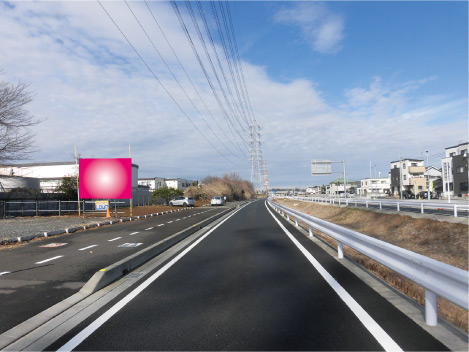 上尾市・第二産業道路 上尾運動公園入口交差点先