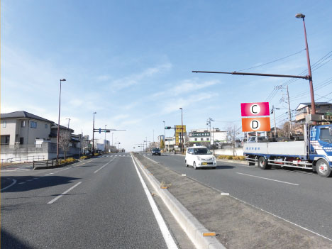 中央区・県道57号線 幸楽苑さいたま大戸店 手前