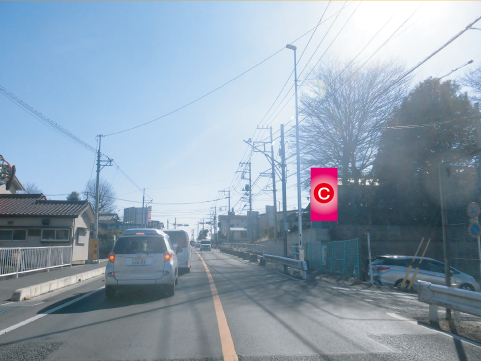 ふじみ野市・R254号線 東台小学校入口下り