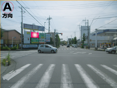 越谷市・産業道路+県19花田西交差点(横) 越谷市・産業道路+県19花田西交差点(横)