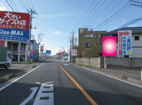 春日部市・旧４号線　緑町４交差点手前