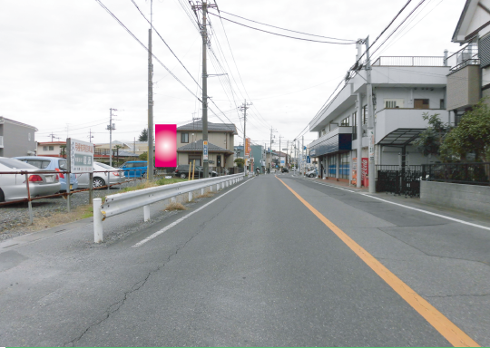春日部市・一ノ割しまむら交差点手前