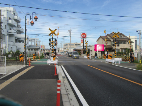 川越市・県道114霞ヶ関駅そば踏切