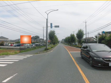 川越市・県道114号線 大袋新田交差点手前 川越市・県道114号線 大袋新田交差点手前