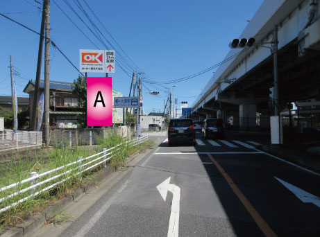 越谷市・大袋駅入口交差点 越谷市・大袋駅入口交差点