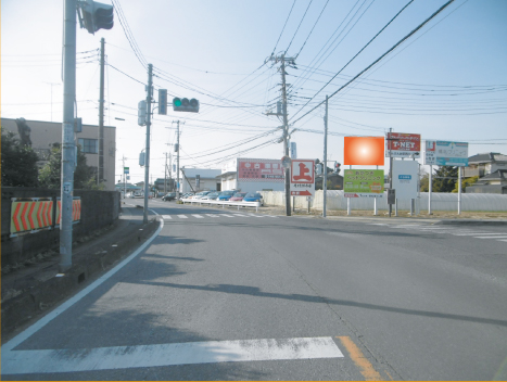 越谷市・県道48号線 大砂橋前交差点 越谷市・県道48号線 大砂橋前交差点