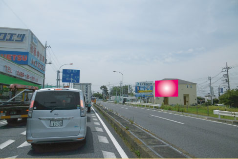 越谷市・国道4号バイパス・大間野交差点手前 越谷市・国道4号バイパス・大間野交差点手前