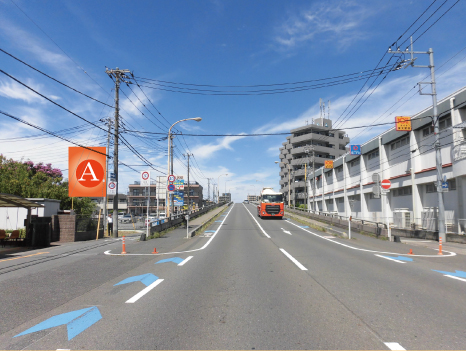 見沼区・第二産業道路 東大宮陸橋付近