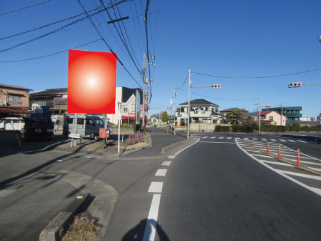 三郷市・県道２1号線早稲田橋手前