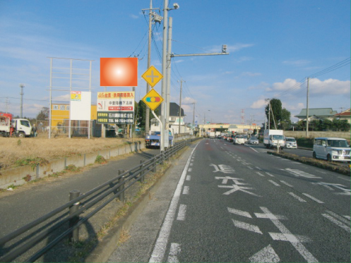 千葉県野田市・R16号東金野井歩道橋交差点手前2