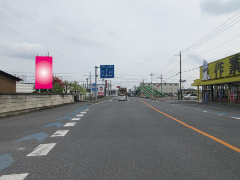 栃木県佐野市・佐野イオン前通り伊勢山町交差点手前