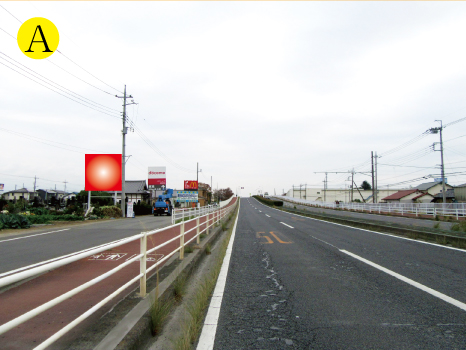 群馬県高崎市・高崎駒形線萩原町利根川手前 群馬県高崎市・高崎駒形線萩原町利根川手前