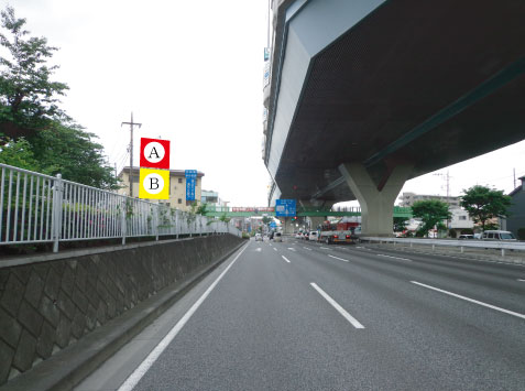 中央区・新大宮バイパス（R17号）上峰交差点手前