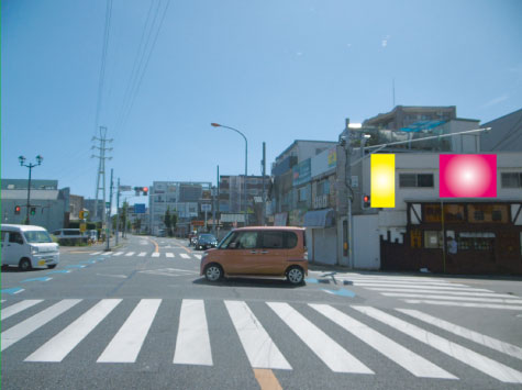 中央区・R17号・与野駅入口交差点(GS向) 中央区・R17号・与野駅入口交差点(GS向)